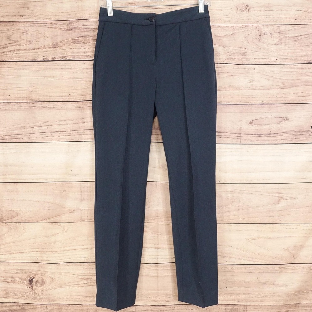 Express Pants Womens 2R Gray High Rise Ankle Slim Stretch Dress Twill 27x27